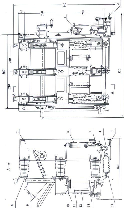 FZN16-12/FZN16-12D/FZRN16-12D系列戶內(nèi)交流高壓真空負(fù)荷開關(guān)